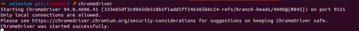 apis prikazov pre automatizovany test webu selenium